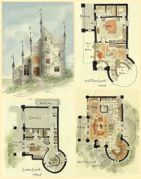 real fairytale cottage castle floor plans <3 Small Castle House Plans, Storybook Cottage House Plans, Castle Floor Plans, Small Castle House, Floor Plan Small, Cottage Castle, Tiny Castle, Castle House Plans, Castle Floor Plan