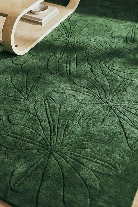 Daisy Rug, Green Geometric Rug, Emerald Green Rug 1stdibs, Dark Green Abstract Rug, Green Shag Carpet, Area Rug Pad, Emerald Gree Rugs, Rug Inspiration, Green Fits