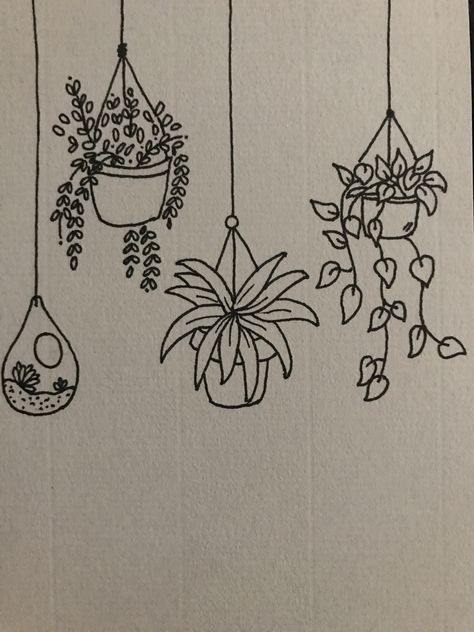 Cool Things To Draw On A Whiteboard, Drawing Ideas Easy Plants, Doodle Art Plants, Simple Plant Drawing Ideas, Easy Plants Drawing, Drawing Plants Easy, Plants Drawing Doodles, Plant Sketches Doodles, Easy Plant Drawings For Beginners