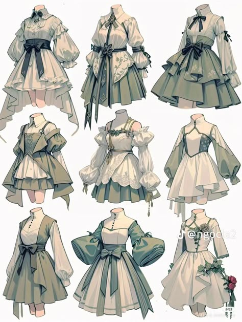 Dress Design Drawing, Clothes Reference, Fashion Drawing Dresses, Clothing Design Sketches, Anime Inspired Outfits, Dress Design Sketches, Fashion Illustration Dresses, Dress Sketches, Anime Dress