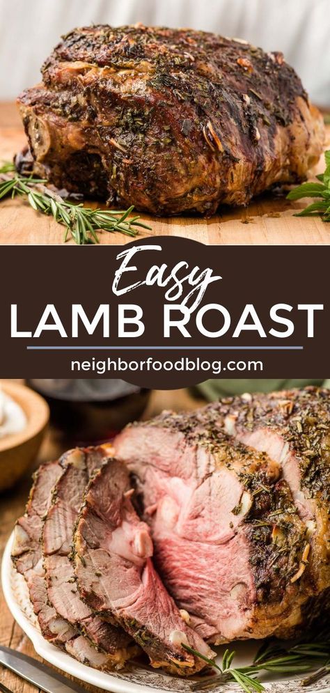 This Easy Lamb Roast recipe is a cinch to make and delivers a fragrant and flavorful carving meat. The result is a succulent and stunning centerpiece for your holiday feast! Leg Of Lamb Recipes Dutch Oven, Best Lamb Roast Recipe, Deboned Leg Of Lamb Roast, Roast Lamb Recipes Ovens, Deboned Leg Of Lamb Recipes, Boneless Leg Of Lamb Recipes Ovens, Christmas Lamb Recipes, Lamb Loin Roast Recipes, Butterflied Leg Of Lamb Recipes