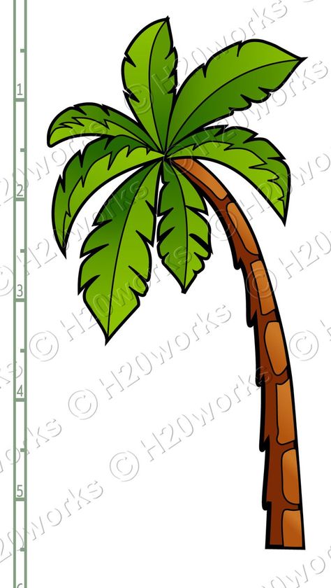 Palm Tree Clip Art, Pine Tree Drawing, Palm Tree Drawing, Palm Tree Pictures, Palm Trees Painting, Tree Mural, Palm Tree Leaves, Leaf Clipart, Tree Clipart