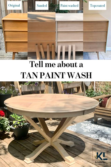 Tan Wash, Paint Wash, Tan Paint, Wood Projects For Kids, Refinishing Furniture Diy, Wood Projects That Sell, Cool Wood Projects, Easy Wood Projects, Furniture Rehab