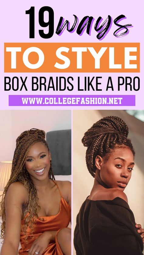 box braids hairstyles Styled Box Braids For Wedding, Elegant Hairstyles With Box Braids, Updos With Box Braids, Styling Box Braids For Wedding, Box Braids Styling Ideas, Hairstyles For Box Braids With Curls, Long Box Braids Hairstyles Ideas, Box Braids Hairstyles Updo, Elegant Box Braid Styles