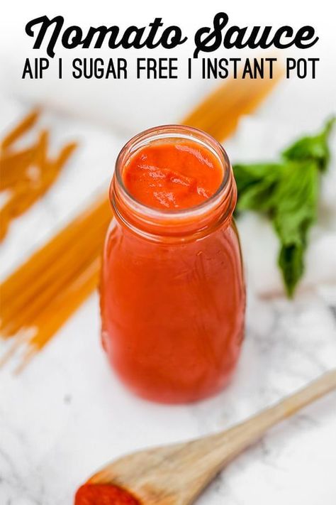 The Best Nomato Sauce (AIP & Nightshade Free Marinara, Instant Pot) - Unbound Wellness Nomato Sauce, Salami Chips, Aip Diet Recipes, Autoimmune Protocol Recipes, Nightshade Free Recipes, Unbound Wellness, Autoimmune Recipes, Autoimmune Paleo Recipes, Aip Paleo Recipes