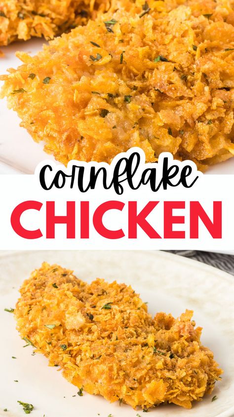 You can make the most mouthwatering and flavorful Cornflake Chicken right in the comfort of your own kitchen! This crispy and delicious dish is sure to please even the pickiest eaters, and it’s surprisingly easy to prepare. With just a few simple ingredients and a handful of easy-to-follow steps, you’ll have a restaurant-worthy meal on your plate in no time. It’s an easy fall weeknight dinner that your whole family will love. Baked Cornflake Chicken, Cornflake Chicken, Breakfast Cookies Healthy, Cooking 101, Chicken Recipes Casserole, Baked Chicken Recipes, Easy Family Meals, Easy Fall, Delicious Dinner