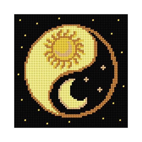 Detailed Image View Pixel Art Sun And Moon, Sun And Moon Pixel Art, Small Patterns, Pixel Crochet, Detailed Image, Pixel Art, Alphabet, Design Ideas, Cross Stitch