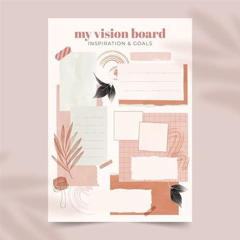 Vision Board Layout, Vision Board Digital, Creative Collage, Vision Board Planner, Vision Board Template, Digital Vision Board, Collage Collage, Goal Board, Board Template