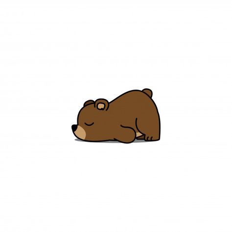 Lazy bear cartoon Premium Vector Lazy Wallpaper Aesthetic, Cute Animal Backgrounds, Bear Cute Drawing, We Bear Bears, Sleep Cartoon, Cartoon Bears, Bear Logo Design, Bear Icon, Bear Aesthetic