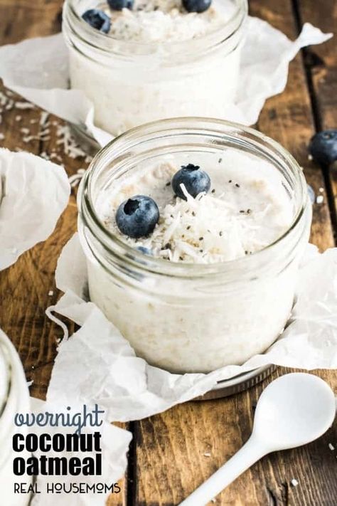 Overnight Oats Coconut Milk, Overnight Oats Coconut, Overnight Oatmeal Recipes, Coconut Oatmeal, Daniel Fast Recipes, Overnight Oatmeal, Daniel Fast, Inflammatory Foods, Delicious Breakfast Recipes