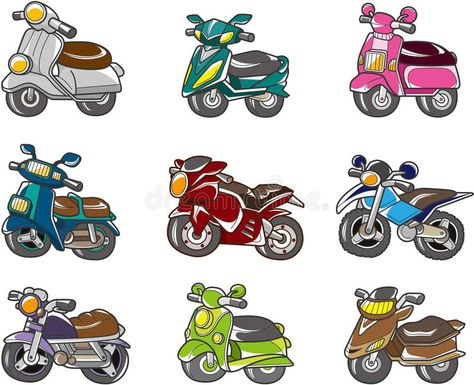 Cartoon Motorcycle, Motorcycle Vector, Motorcycle Illustration, Booth Design, Art Tips, Stock Images Free, Cute Cartoon, Stock Vector, Royalty Free Stock Photos