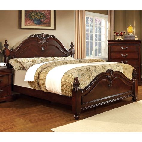 Have to have it. Grand Central Poster Bed - Cherry - $899.95 @hayneedle English Style Bedroom, Wood Panel Bedroom, King Poster Bed, Bed Frame Sets, Muebles Shabby Chic, King Bedroom Sets, Bedroom Sets Queen, Bedroom Panel, Classic Bedroom