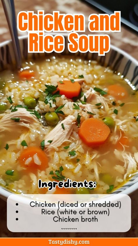 Chicken And Brown Rice Soup Crockpot, Chicken And Rice Soup Dutch Oven, Quick Chicken And Rice Soup, Soup For Kidney Health, Homemade Chicken Soup With Rice, Brown Rice Chicken Soup, Easy Soup Recipes Broth, Small Batches Of Soup, Easy Crockpot Soup Recipes With Few Ingredients