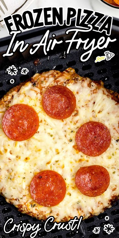 Frozen Pizza in Air Fryer Frozen Pizza In Air Fryer, Pizza In Air Fryer, California Pizza Kitchen, French Bread Pizza, Air Fryer Recipe, Air Fryer Dinner Recipes, Deep Dish Pizza, Air Fryer Healthy, Frozen Pizza