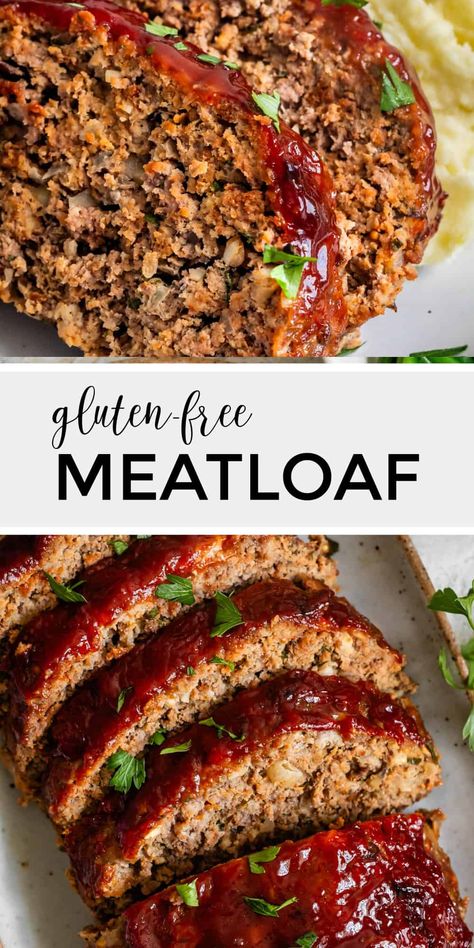 Gluten-Free Meatloaf Best Gluten Free Meatloaf, Low Fodmap Turkey Meatloaf, Gluten Free Beef Recipes For Dinner, Paleo Meatloaf Recipes, Gf Meatloaf Recipes, Clean Meatloaf Recipe, Gluten Free Dairy Free Meatloaf, Gluten Free Turkey Recipes, Health Meatloaf