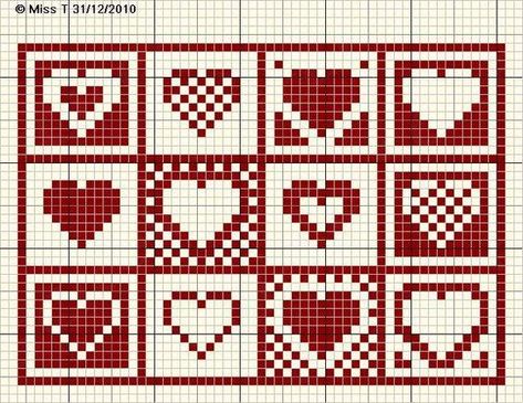 Crochet Cross Stitch, Crochet Pour Halloween, Pixel Grid, Heart Cross Stitch, Square Crochet Pattern, Pixel Heart, Graph Crochet, Confection Au Crochet, Pixel Crochet