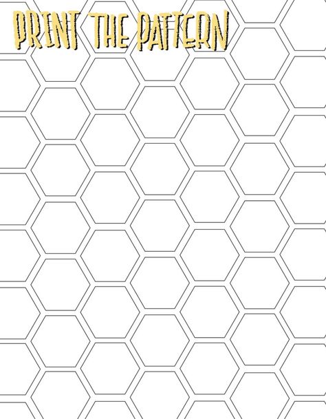 honeycomb print Honeycombs Drawings, T Shirt Stencils, Honeycomb Tattoo, Diy Honeycomb, Motif Arabesque, Insects Theme, Tape Painting, Papercraft Printable, Bee Tattoo