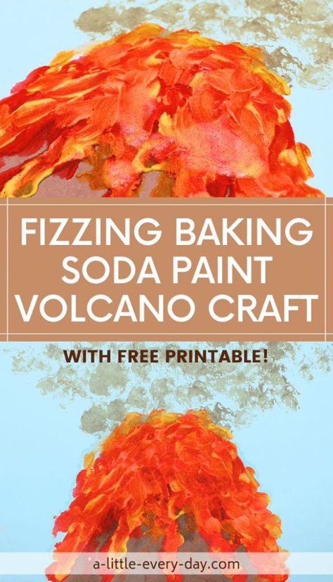 Preschool Volcano Craft, Volcano Crafts For Preschoolers, Volcanos For Preschool, Volcano Craft Preschool, Volcano Craft For Kids, Paint Volcano, Volcano Crafts, Volcano Preschool, Volcano Project For Kids