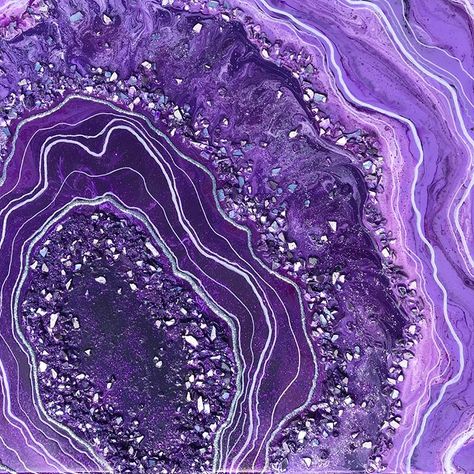 💜My first attempt at painting a geode💜I love it! What do you think?💜BTW....you do NOT need resin to make a geode painting! Don’t under… Purple Ipad, Ipad Aesthetics, Geode Painting, Olivia Rodrigo Aesthetic, Goth Vampire, Abstract Embroidery, Love Astrology, Everything Purple, Inspo Art