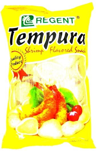 Regent Shrimp Tempura Flavored Snacks. One of my favorites from the Phil! Mmmm. :) #philippines