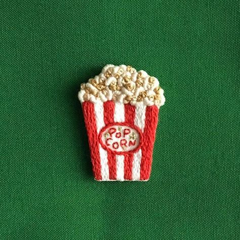 ❤🍿 Popcorn Embroidery, Embroider Ideas, Miniature Embroidery, Hand Embroidery Videos, Embroidery Videos, Pola Sulam, Embroidery On Clothes, Cute Embroidery, 자수 디자인