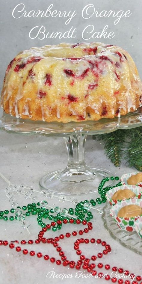 Cranberry Orange Bundt Cake This cranberry orange cake is almost like a pound cake and gets better as it sets. Bake it in a bundt or loaf pan. Cranberry Orange Bundt Cake Recipe, Orange Bundt Cake Recipe, Cranberry Orange Bundt Cake, Cranberry Orange Cake, Orange Bundt Cake, Cranberry Cake, Cranberry Recipes, Bundt Cakes Recipes, Cranberry Orange