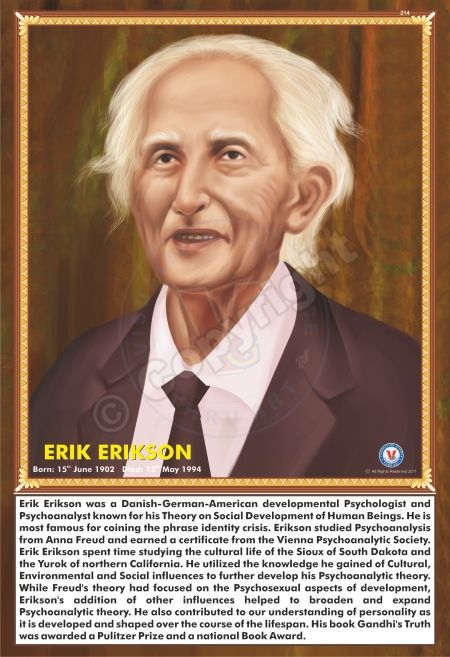 SP-214 ERIK ERIKSON Erik Erikson, Social Identity, Lab Safety, Nobel Prize Winners, Autonomic Nervous System, Physicists, Physical Science, Biochemistry, Zoology