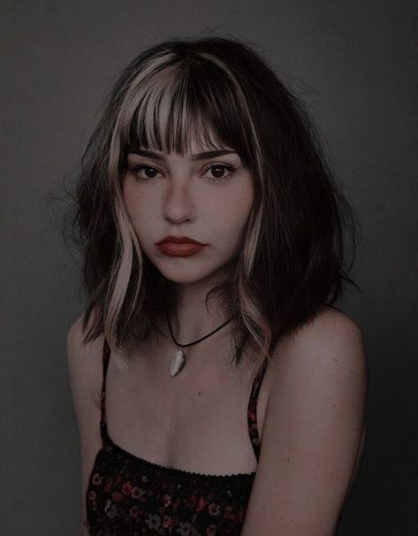 30 Best Block Dyed Hair You’ll Want to Try. #blockdyedhair #blockdyedhairshort #blockdyedhaircurly #blockdyedhairblonde Short Brown Hair With Color Underneath, Chunky Hair Color Ideas, Edgy Haircuts For Long Hair With Bangs, French Bob Money Piece, Black Hair With Different Color Bangs, Hair Color Underneath With Bangs, Black Hair Color With Bangs, Asymmetrical Bleached Hair, Hair Panels Colored