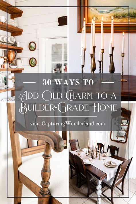 Upgrade Builder Grade, Victorian Apothecary, Old House Decorating, Apothecary Kitchen, Builder Grade Kitchen, Colonial Homes, Eclectic Farmhouse, Builder Grade, Farmhouse Inspiration