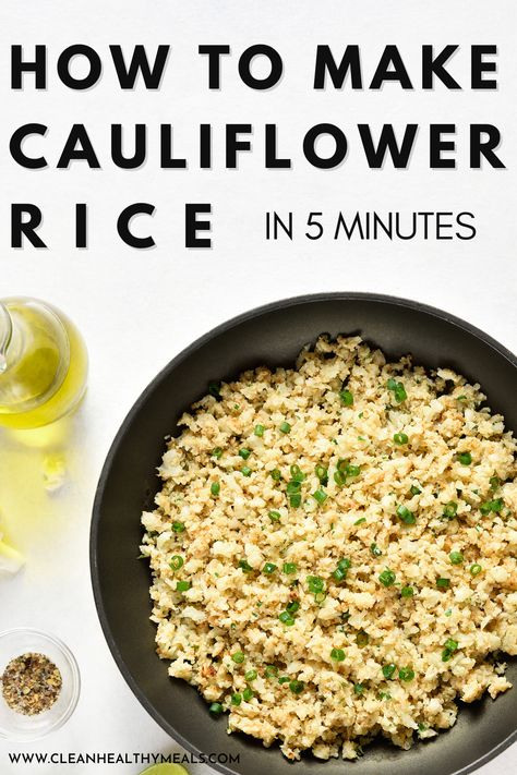 Learn how to make cauliflower rice from scratch to use in your favorite healthy riced cauliflower recipes! Fresh Cauliflower Rice Recipes, How To Make Cauliflower Rice, Califlour Rice, Recipes Using Riced Cauliflower, Riced Cauliflower Recipes, Making Cauliflower Rice, Make Cauliflower Rice, How To Make Cauliflower, Riced Cauliflower