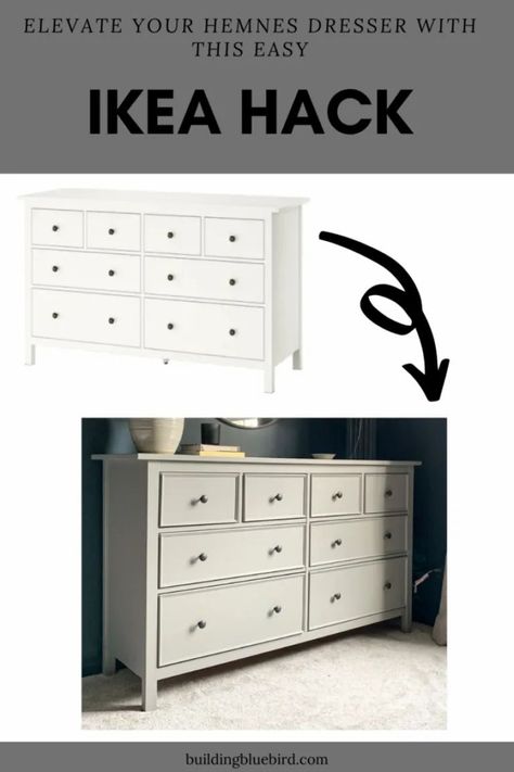 Paint Hemnes Dresser, Ikea Hemnes Dresser Knobs, Ikea Hemnes Makeover, Paint Ikea Dresser, Ikea Koppang Dresser Hack, Dresser Makeover Diy Paint, Ikea Hemnes Diy, Ikea Hemnes Dresser Hack, Hemnes Dresser Hack