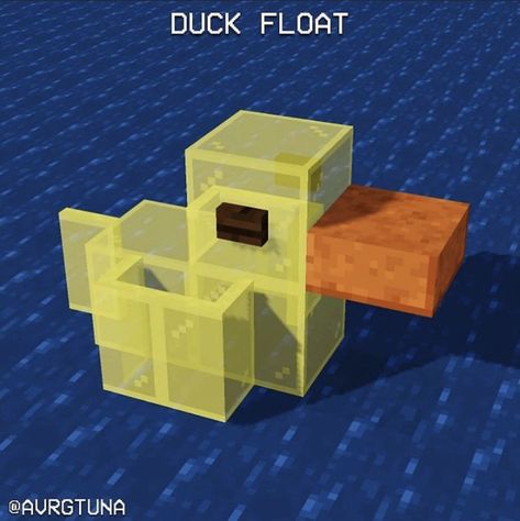 Minecraft Building Ideas Couple, Duck Minecraft Build, Minecraft Duck Statue, Minecraft Fox Sanctuary, Fox Den Minecraft, Minecraft Light Design, Swan Minecraft, Minecraft One Piece Build, Minecraft Flamingo