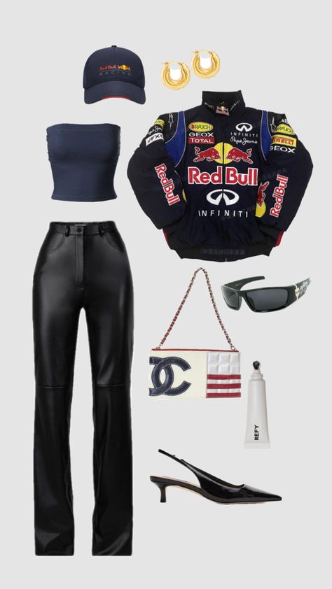 Dundundundun!! #outfitinspo #outfit #outfitideas #MakeUp￼#formula1 #F1 #RedBull #Max #Verstappen #MaxVerstappen ￼￼ Redbull Max Verstappen, Alice Clothes, F1 Redbull, Casual Teen Fashion, Race Outfit, Race Day Outfits, Cute Nike Outfits, Outfit Formulas, Cute Preppy Outfits