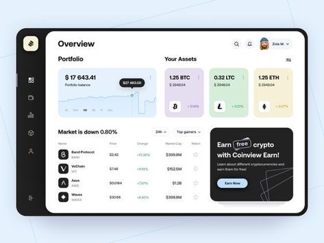 Coinview - Web app https://trk.elementor.com/96yo77novv25 การออกแบบ Ui Ux, Application Ui Design, Rollup Design, Web Application Design, Ui Design Dashboard, Web Dashboard, Ux App Design, Mobile App Design Inspiration, App Interface Design