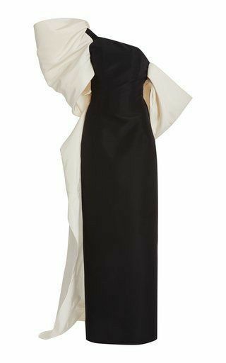 Moda Operandi Gown, Tailor Made Dress, Bow Gown, Wes Gordon, Black And White Dress, Bow Dress, Glam Dresses, Shoulder Design, Looks Style