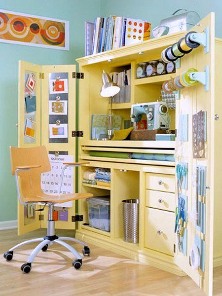 All sizes | sewing cabinet | Flickr - Photo Sharing! Craft Armoire, Tv Armoire, Craft Cabinet, Sewing Cabinet, Dream Craft Room, Craft Area, Craft Room Storage, Craft Room Office, Sewing Rooms