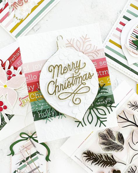 Hi friends! Today’s card features @thestamp_market Merry Ornament die set. It has die cut sentiment plus all the add on dies that go… | Instagram Creative Christmas Cards, Christmas Gift Packaging, Simple Tree, Die Cut Cards, Christmas Card Design, Handmade Holiday, Special Cards, Pretty Cards, Marker Art