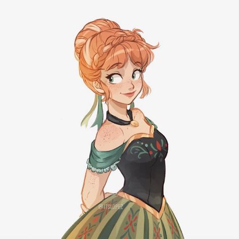 Princess Anna Frozen, Frozen Fan Art, Princesas Disney Anime, Frozen Art, Images Disney, Disney Princess Drawings, Princess Anna, Anna Frozen, Pinturas Disney