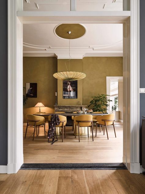 The Stand By Light by @aquacreations in the elegant dining room of Dune Villa Aerdenhout. Photo Credit: Studio Jeroen van Zwetselaar. Dutch House Interior, Nest Furniture, Aqua Creations, Old Country House, Old Country Houses, Dutch House, Artisan Furniture, Trendy Furniture, Timber Furniture