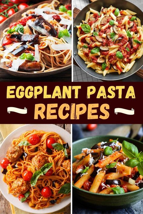 Eggplant Pasta Recipes, Eggplant Recipes Pasta, Roasted Eggplant Pasta, Fresh Veggie Recipes, Eggplant Pasta, Eggplant Lasagna, Pepper Pasta, Chickpea Pasta, Pasta Night