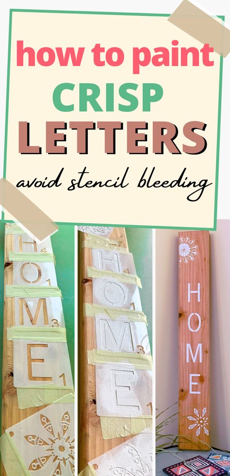 How To Paint Letters On Wood Signs, Stencil Signs On Wood, How To Paint Stencils On Wood, Porch Sign Stencils, Essential Stencils Ideas, How To Stencil Furniture, Stencil Crafts Projects, How To Make Stencils Without A Machine, How To Stencil