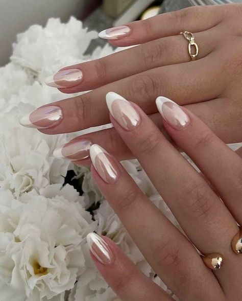 Happy Hump Day 🤍 A little Bridal Nail inspo for you today, would you go a little different on your wedding day or keep it pure and simple? F x 📍 The Cleve . Wellington . TA21 8SN 💻 www.larabellebridal.com ☎️ 07422 687 288 🔗 Link in Bio #nailinspo #bridalnails #bridalshop #bridalshopsomerset #weddingdressshop #dreamweddingdress #bridetobe #2024bride #2025bride #sayyestothedress #somersetbride #devonbride #dorsetbride #somersetwedding #weddinginspo #wedding #bride #taunto... Simple Nails For Engagement, Best Wedding Nails Brides, Nails For Wedding The Bride, Wedding Manicure For Bride, Nail For Bride, Bio Gel Nail Designs, Almond Nails 2024, Bride's Nails Wedding, Nails Wedding Bride