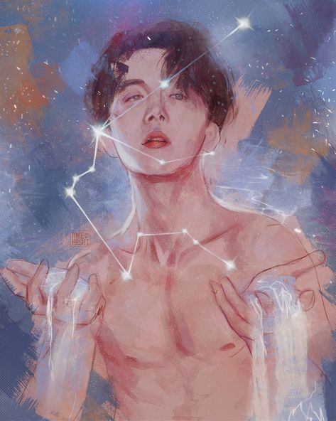 Aquarius Fanart, Art Body, Random Art, Bts Drawings, Bts Chibi, Commissions Open, Bts Fanart, Foto Bts, Watercolour Painting