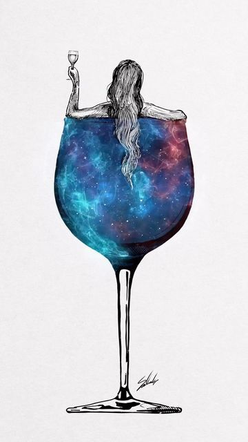 M U H A M M E D S A L A H on Instagram: "Happy #internationalwomensday ✨." Wine And Music Art, Simple Fantasy Painting, Wine Art Drawing, Wine Illustration Art, Cool Silhouette Art, Silhouette Art Ideas, Silouttes Art, Silhouette Drawings, Art Amour