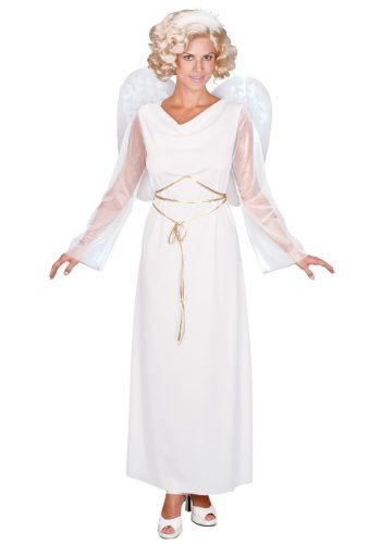 Fun World womens Womens Angel Costume Medium ** Want additional info? Click on the image. Angel Costume Women, Kids Angel Costume, Dark Angel Costume, Angel Halloween Costumes, Classic Halloween Costumes, Christmas Pageant, Christmas Suit, Angel Costume, Halloween 2013