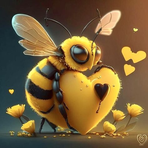 Bee Pictures Art, Bee Quotes, Bee Artwork, Bee Pictures, Bee Illustration, Bee Tattoo, Animals Art, Bee Art, Beautiful Dark Art