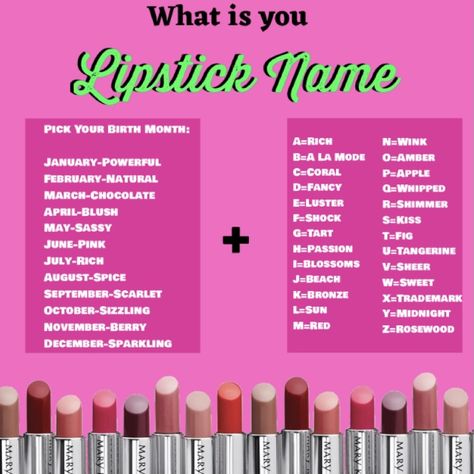 Lipstick Business Name Ideas, Mary Kay Games Online Facebook Party, Mary Kay Social Media Posts, Mary Kay Engagement Posts, Mary Kay Facebook Posts, Mary Kay Business Tools, Lipstick Business, Mary Kay Online Party, Mary Kay Games