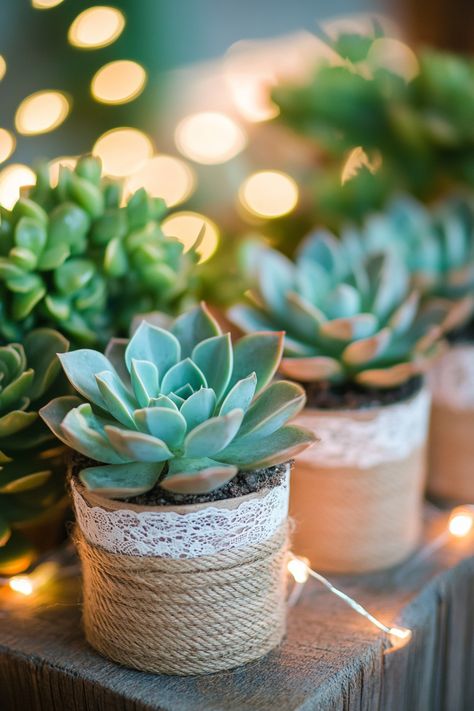 Are you planning a wedding and looking for a unique way to thank your guests? Create adorable DIY succulent wedding favors that your friends and family will love! These easy steps will guide you through crafting creative and memorable gifts that add a touch of greenery to your special day. Succulents not only symbolize enduring love, but they're also low-maintenance and eco-friendly, making them the perfect keepsake. Don't miss out on this chance to make your wedding unforgettable—let's get started! #DIYWeddingFavors #Succulents Succulents Wedding Decor, Succulents Wedding Favors, Succulent Wedding Decor, Wedding Succulents, Succulents Wedding, Succulent Wedding Favors, Succulent Favors, Wedding Vow Renewal, Succulent Wedding