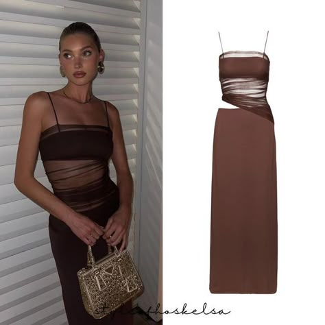 Vintage Prada Dress, Christopher Esber Dress, Minimal Summer Outfits, Hermes Dress, Revolve Dress, Sheer Outfit, Prada Vintage, Prada Dress, Prada Galleria