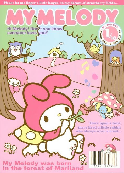 Japanese Poster Design, Pastel Poster, My Melody Wallpaper, Sweet Baby Girl, Melody Hello Kitty, Hello Kitty Art, Poster Room, Pink Posters, Sanrio Wallpaper